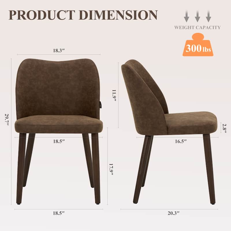 Modern Dining Chairs Upholstered Kitchen Chairs (set of 2)