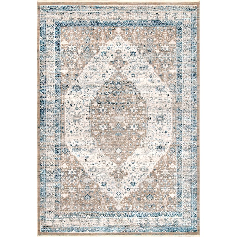 Nuloom Transitional Vintage Medallion Esmee Area Rug