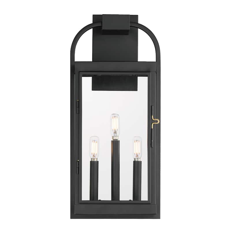 Maxim 30804 Bonham 3 Light 21" Tall Outdoor Wall Sconce - Black