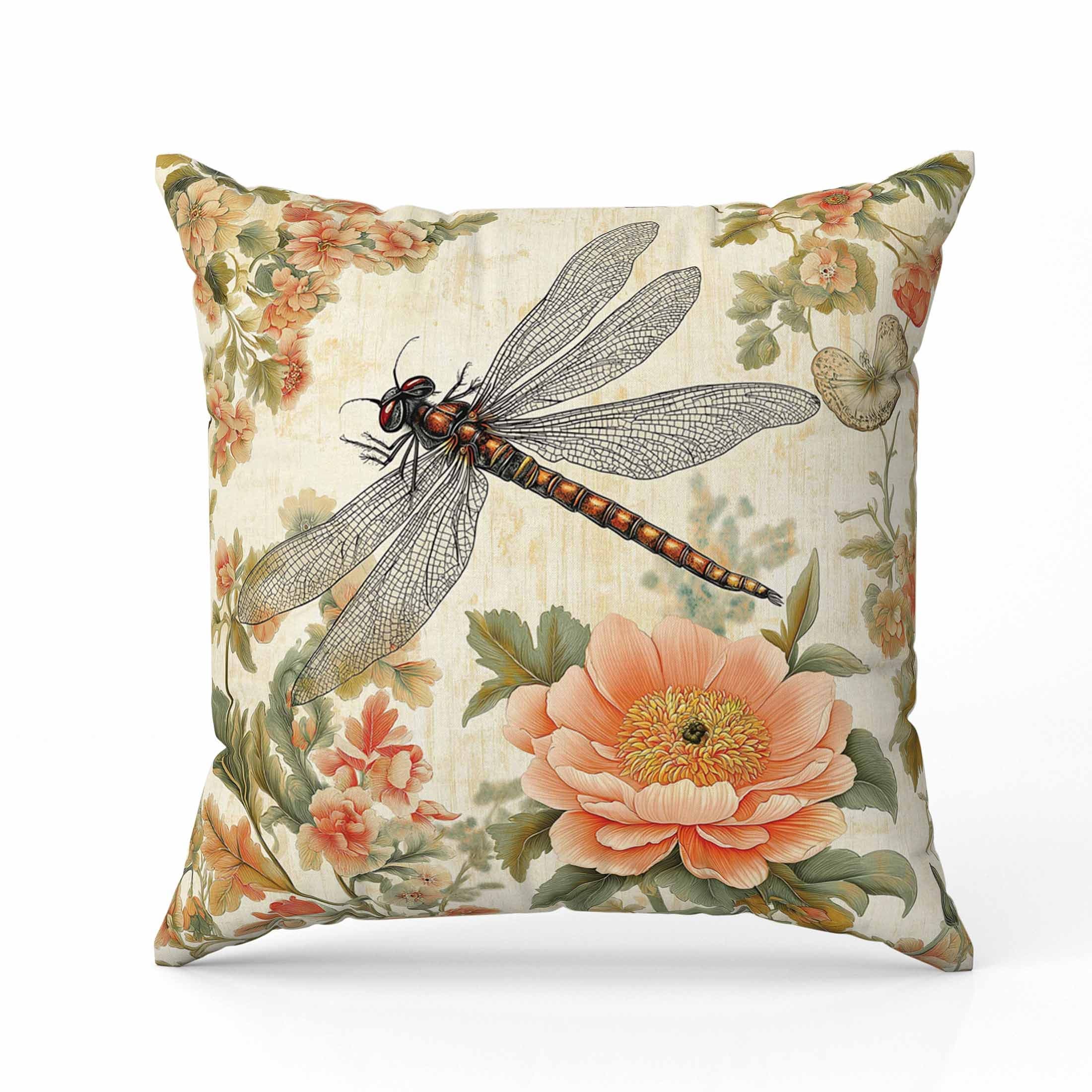 Elegant Dragonfly Indoor/Outdoor Pillow 16x16