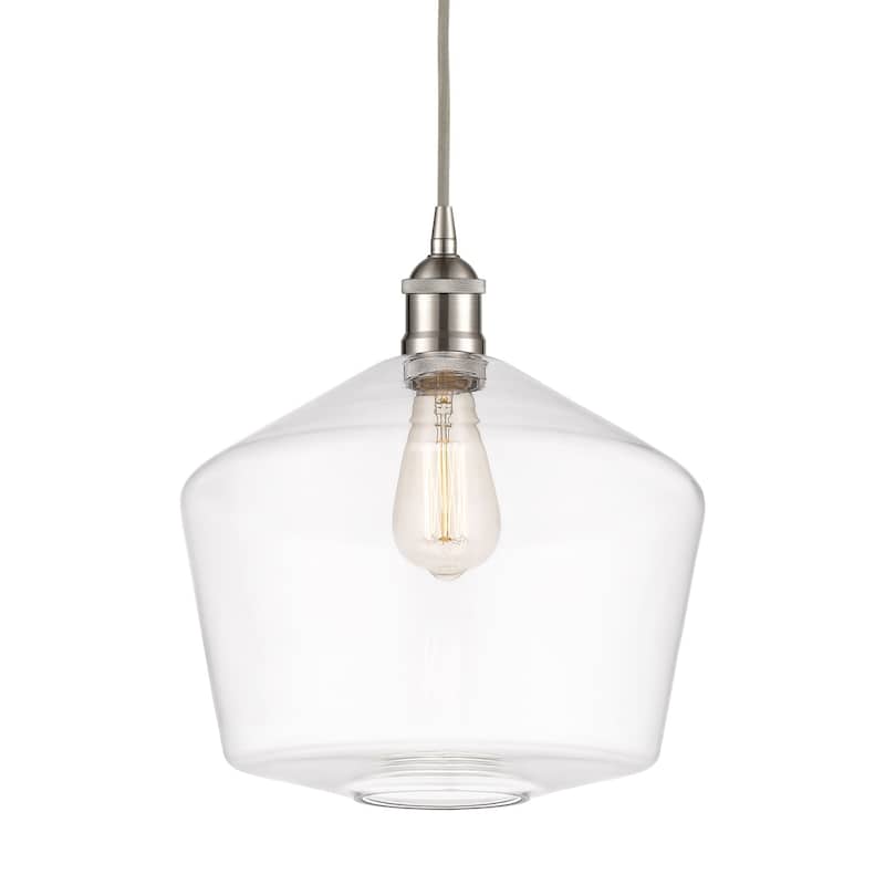 Innovations Lighting 616-1P-14-12 Cindyrella Pendant Cindyrella 12" - Brushed Satin Nickel / Clear