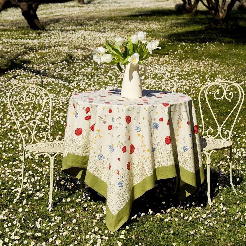 Springfields Multicolored Square Cotton Tablecloth