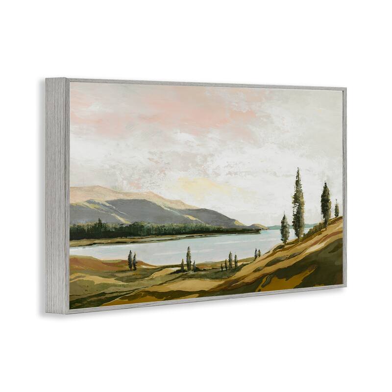 Stupell Calm Scenic Landscape Framed Giclee Art Design By Max Maxx
