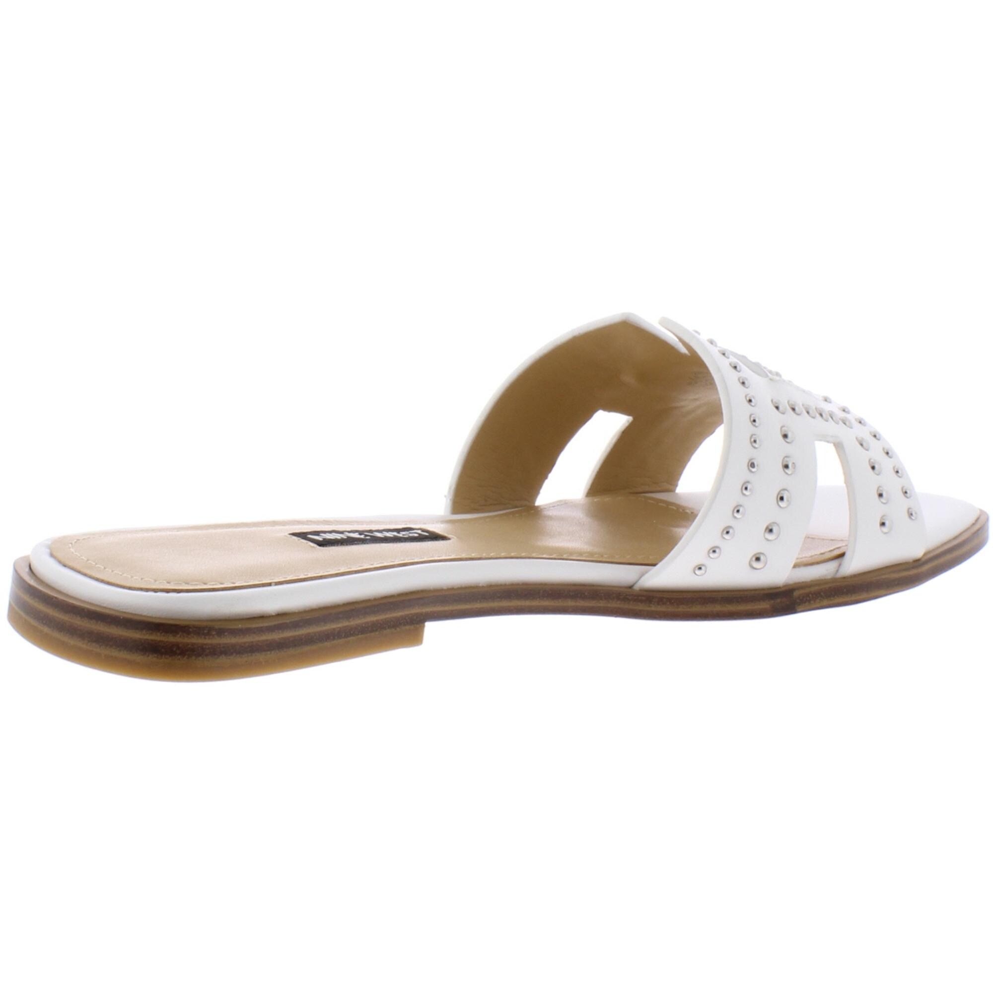 nine west genesia studded slide sandals