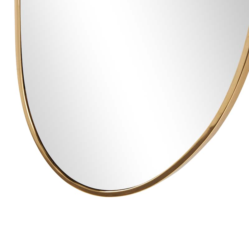 Metal Oval Wall Mirror - Gold - Roche River Decor