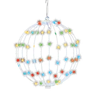 Solar Powered Hanging Multicolor Lights Globe - NO SIZE