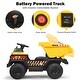 preview thumbnail 3 of 4, 12V Battery Kids Ride On Dump Truck RC Construction Tractor