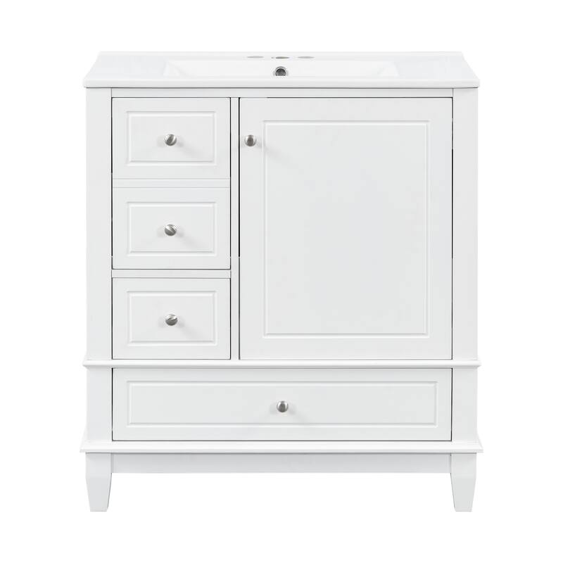 Bathroom Vanity with Sink,Shelf and Drawers