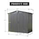 Outdoor Storage Shed 6.5'x 4.2',Garden Shed for Bike,Trash Can,Tools ...