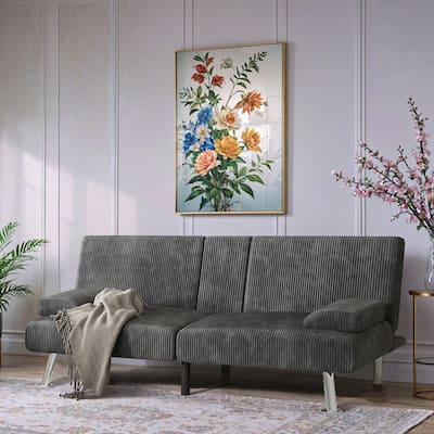 Furniwell Futons Folding Soft Cushion Sofa Bed with Adjustable Backrest Sofa