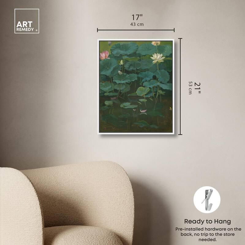 Theodore Wores Lotus Canvas by Art Remedy