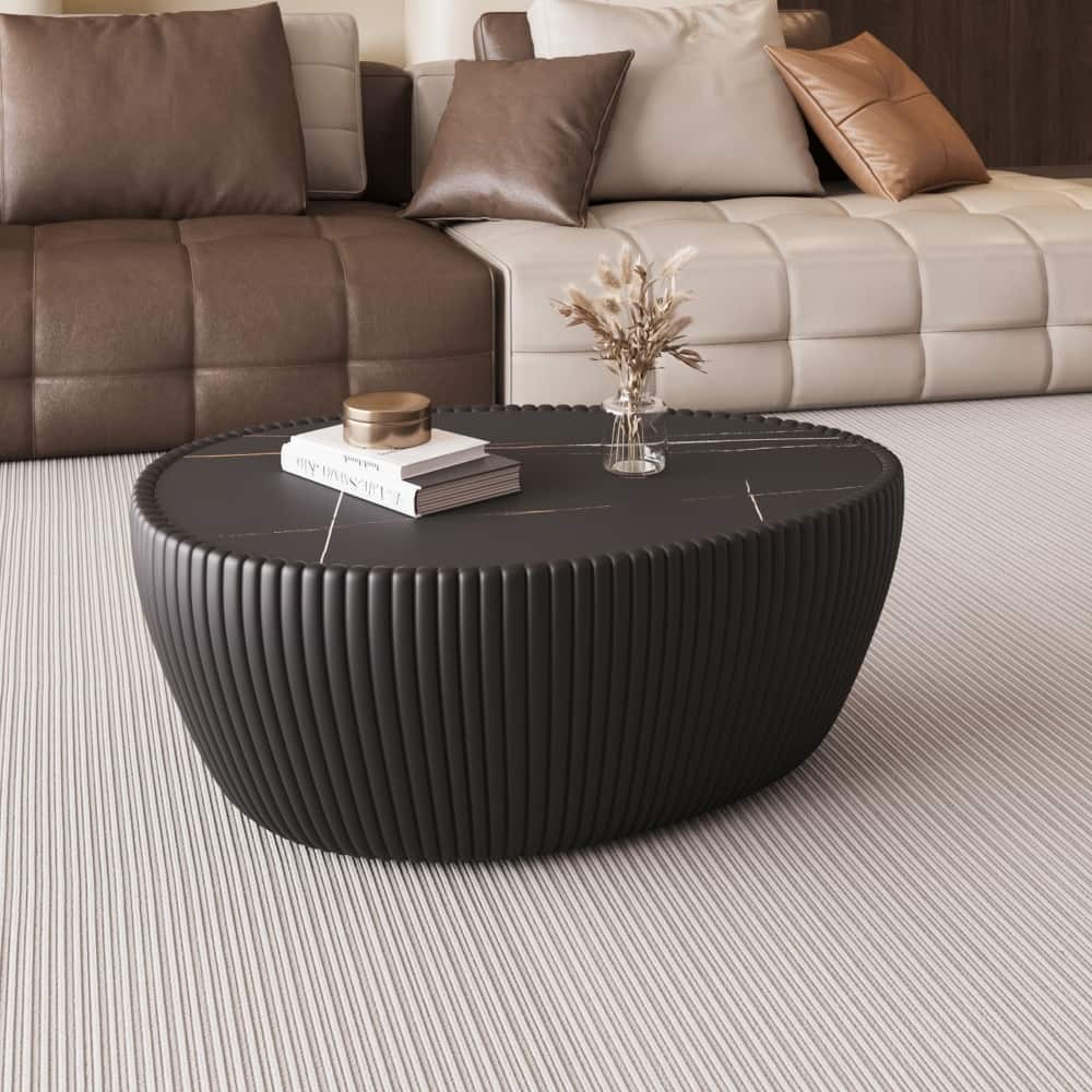 Modern Luxury Goose Eggs Shape Coffee Table with Marble Top