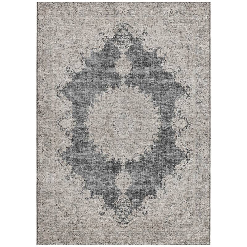 HomeRoots Oriental Traditional Rectangle Outdoor Rug