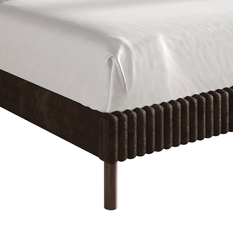 CraftPorch Sophistique Wingback Velvet Upholstered Bed