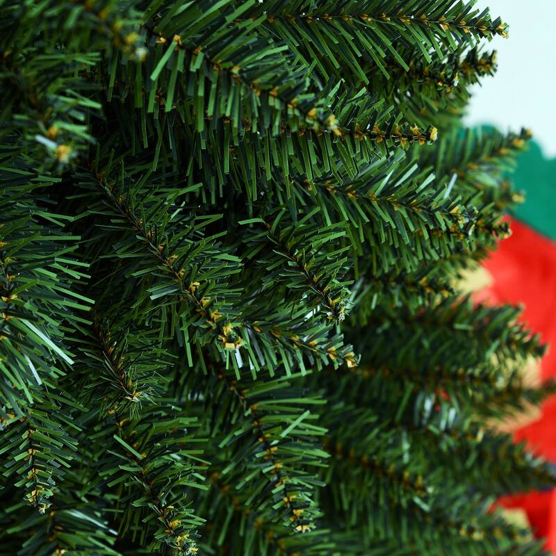 HOMCOM 6-foot Slim Hinged Noble Fir Pencil Christmas Tree with Stand - 5.89 ft