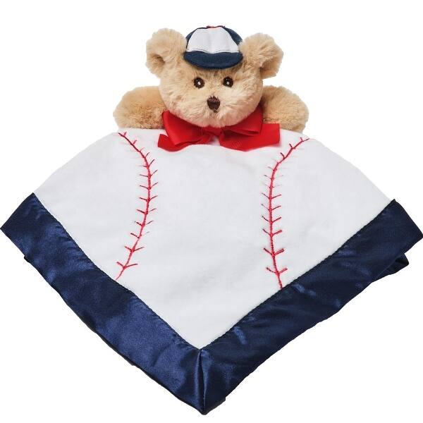 slide 2 of 6, Baby Lil' Slugger Snuggler, Baseball Plush Teddy Bear Stuffed Animal Security Blanket, Lovey 15"