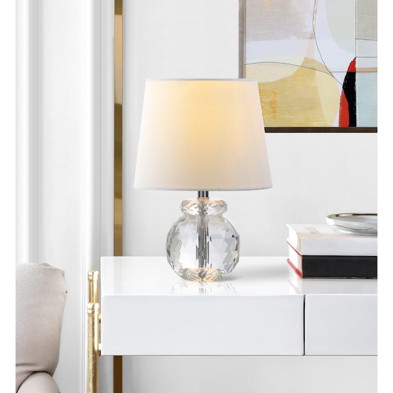 SAFAVIEH Lighting 13-inch Eunice Crystal Table Lamp - 9"x9"x13"