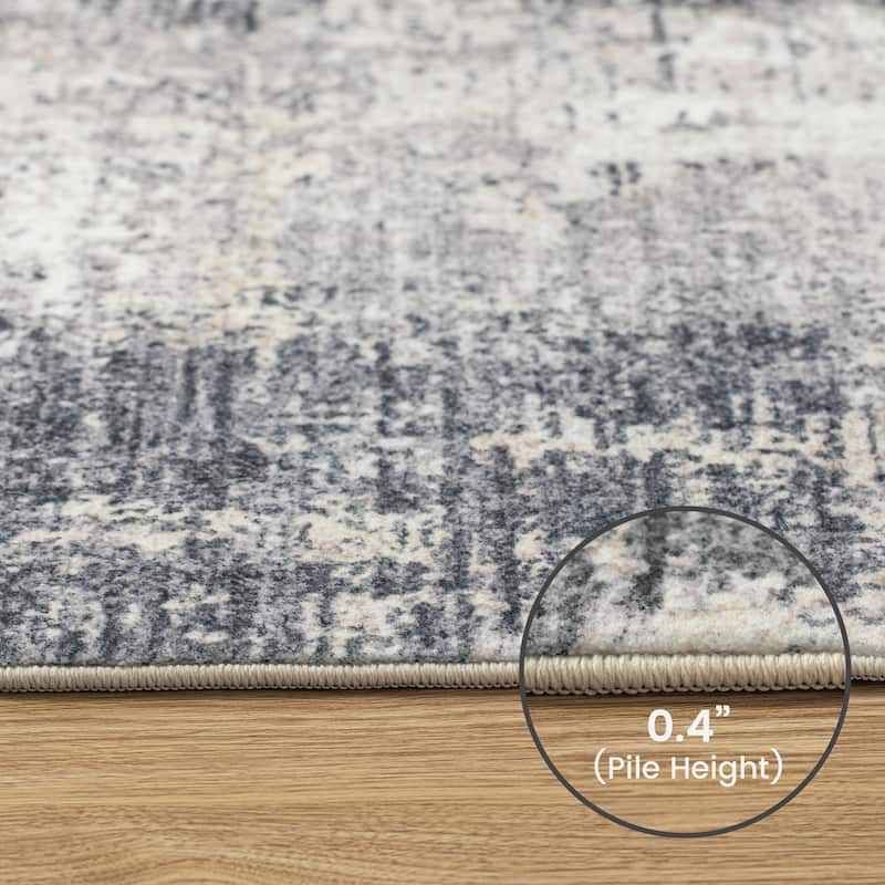 Glitzhome Modern Abstract Distressed Indoor/Outdoor Area Rugs