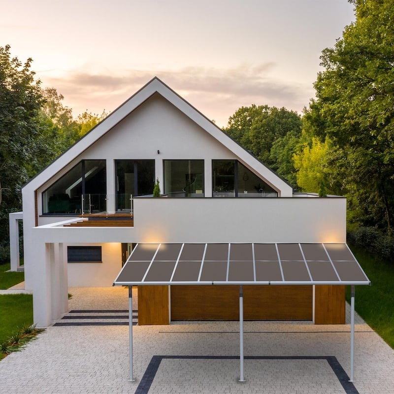 Aoodor Wall Mount Gazebo Outdoor Pergola, Polycarbonate Gazebo with Water-Resistant and UV-Fighting Panels Canopy