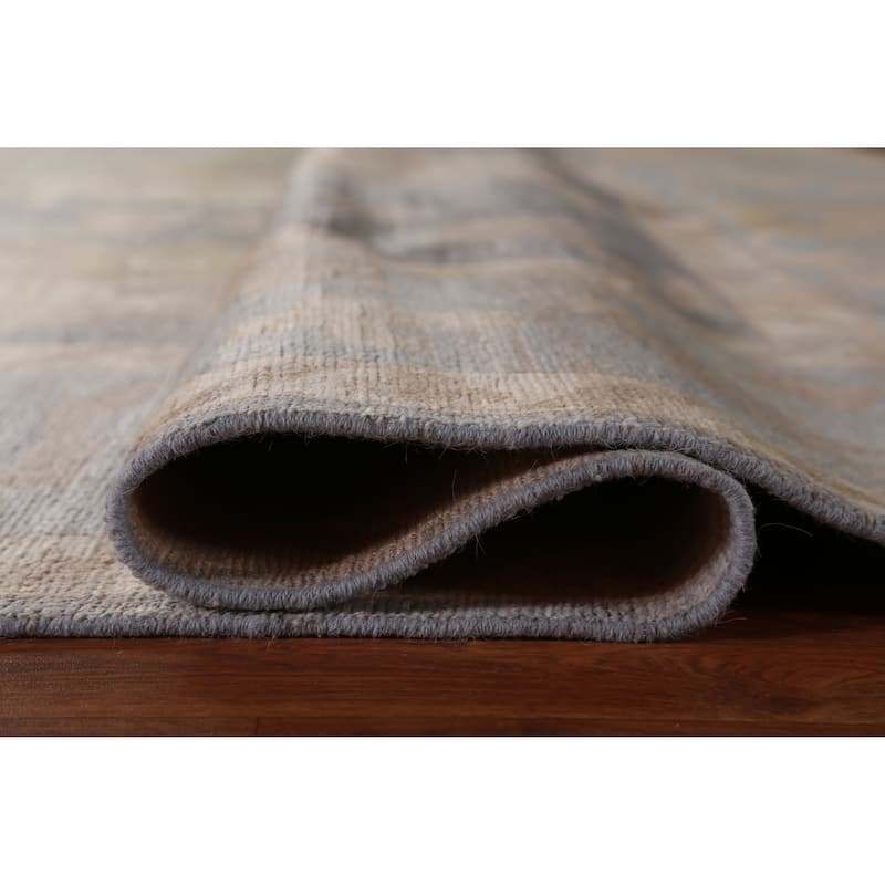 Hand Knotted Oriental 100% Wool Carpet Transitional All-Over Greys & Charcoal Oushak Area Rug - 11' 8'' X 8' 6''