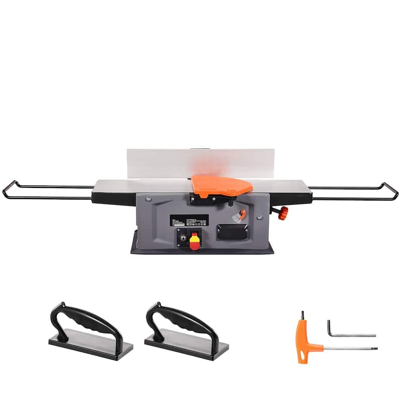 UIMOSO Benchtop Spiral Jointer, 8-Inch, 2HP with 10000 RPM, Featuring an 18-Blade Spiral Cutterhead, Extendable Arm to 6.5'' - Grey