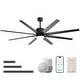 preview thumbnail 17 of 128, Sofucor 52/66/72/76/84Inch Large Ceiling Fan with Dimmable LED Light ,Remote&APP Control,8 Blades for Large Living Room,Porch