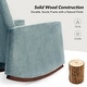 preview thumbnail 22 of 29, Julia 29.5"W Modern Solid Wood Nursery Rocking Chair with Lumbar Pillow by HULALA HOME