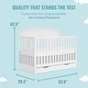 preview thumbnail 3 of 3, Dream On Me Storybrooke 5 in 1 Convertible Crib with Under Drawer - White