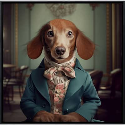 Charming Dog Giclee on Canvas No Glass