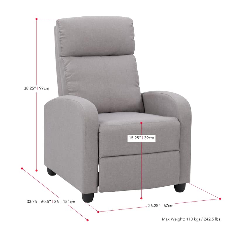 CorLiving Oren Fabric Recliner