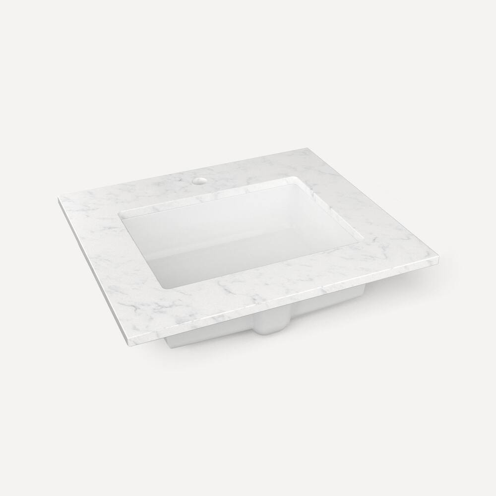 Robern TB25UCO-1 25" Quartz Vanity Top for Single Hole Faucet