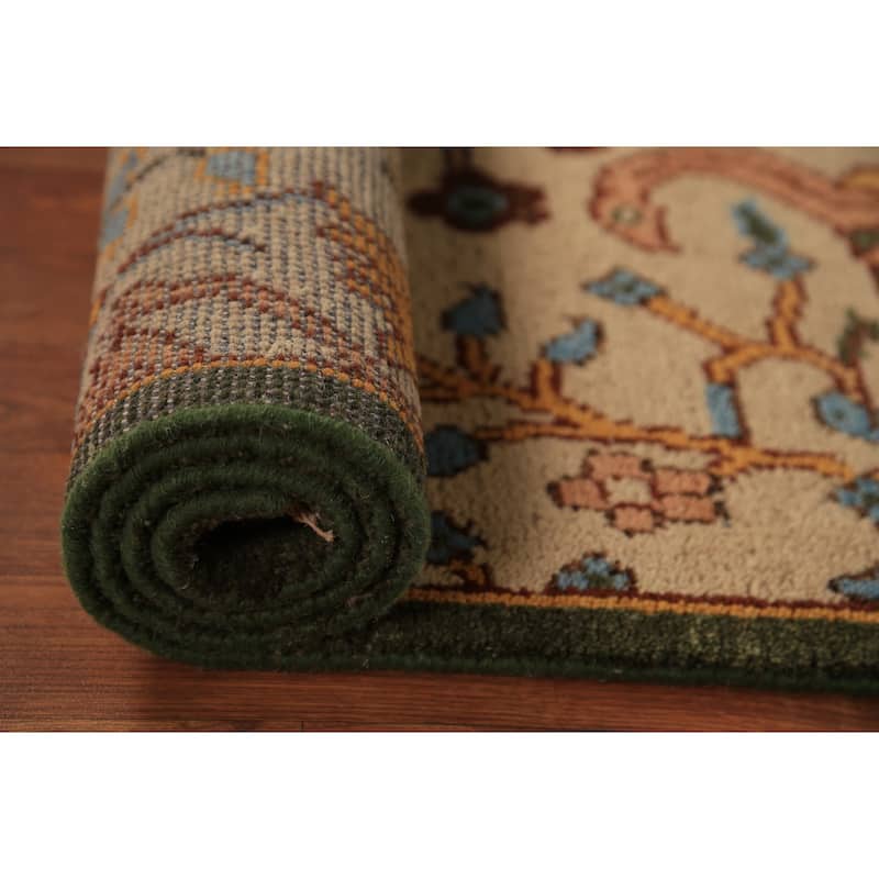 Animals Design Ziegler Indian Foyer Rug Hand-Knotted Wool Carpet - 2'8"x 6'0"