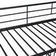 preview thumbnail 9 of 18, Full over Full Size Metal Bunk Bed with Slide and Guardrails,,Industrial Minimalist Metal Bed-Black