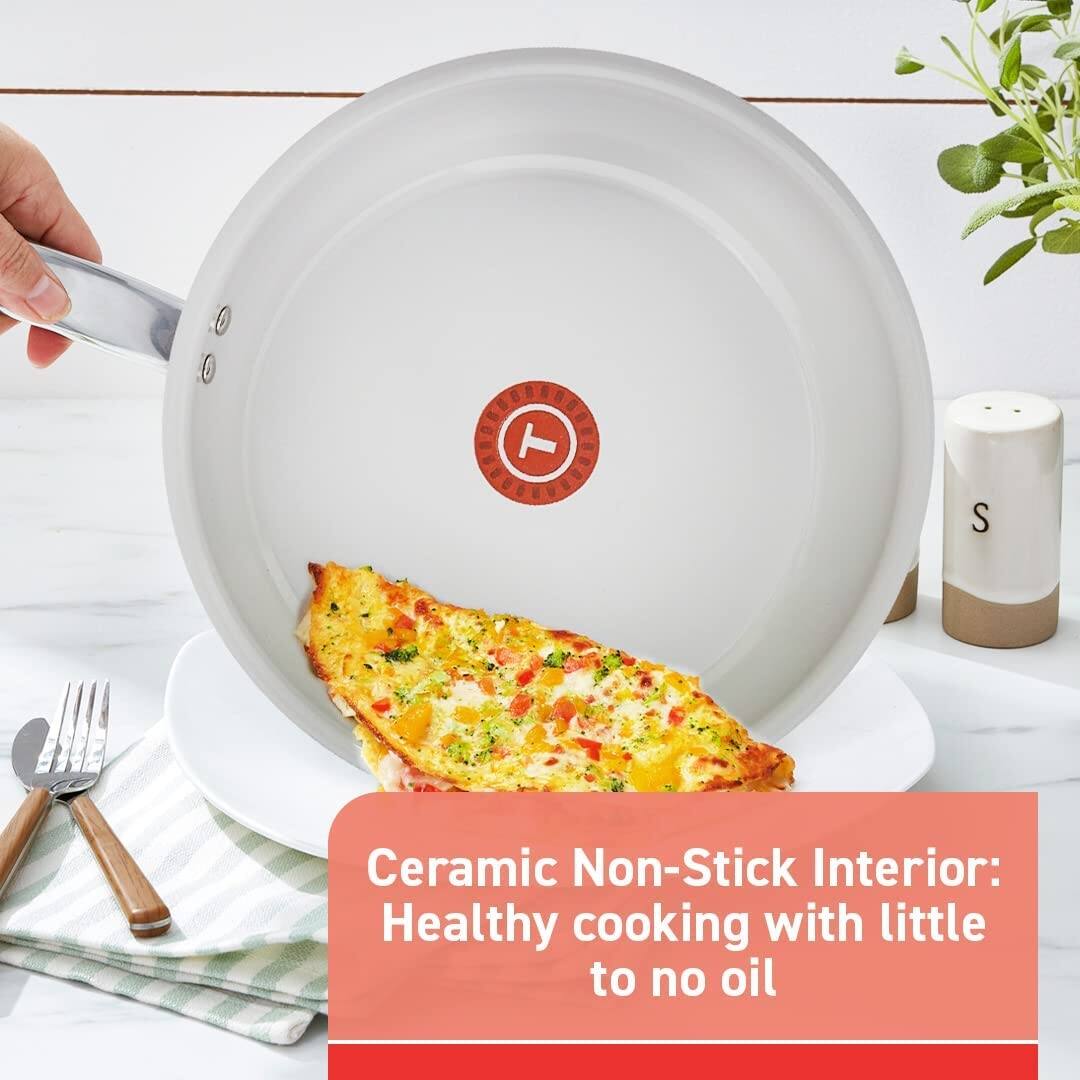 Fresh Recycled Aluminum Ceramic Nonstick Cookware Set 12 Piece Pots and