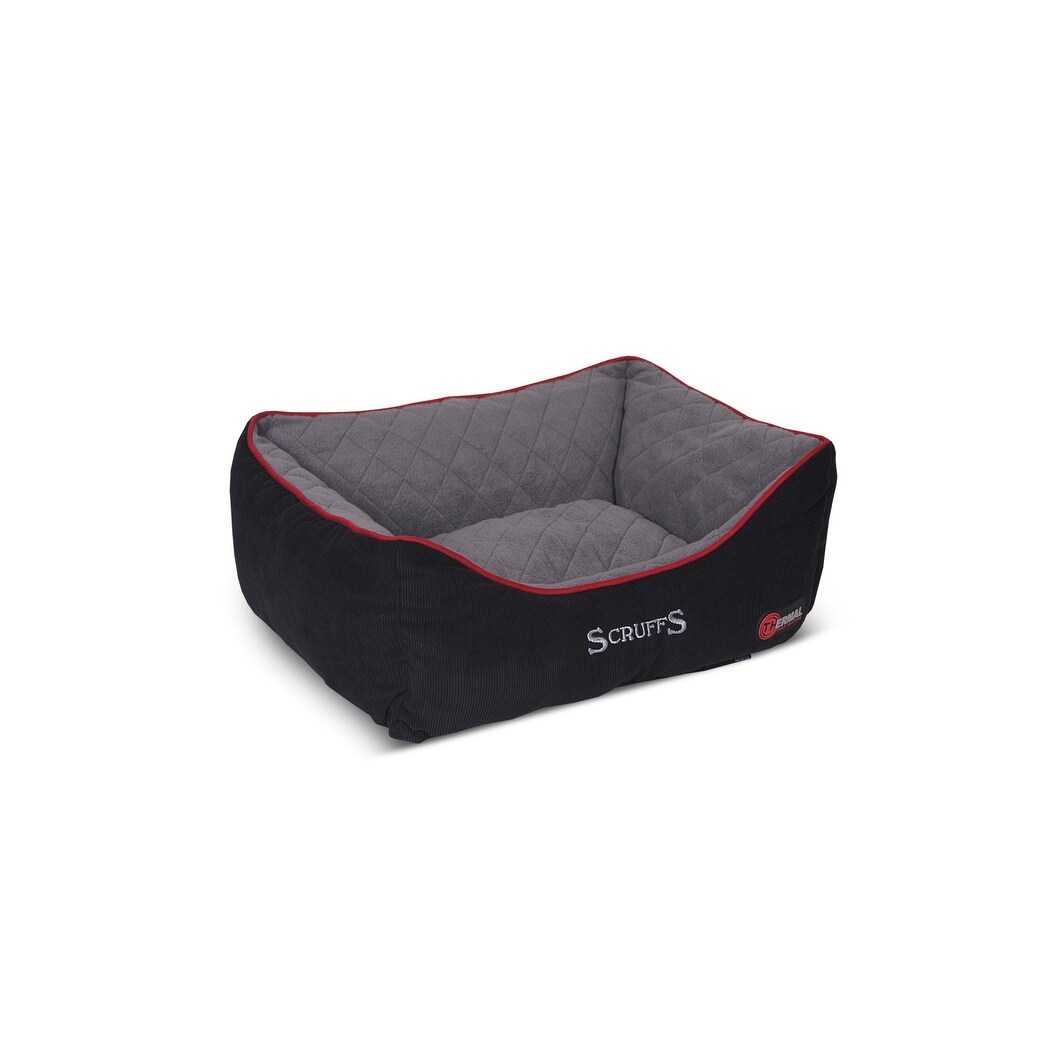 black and grey dog bed