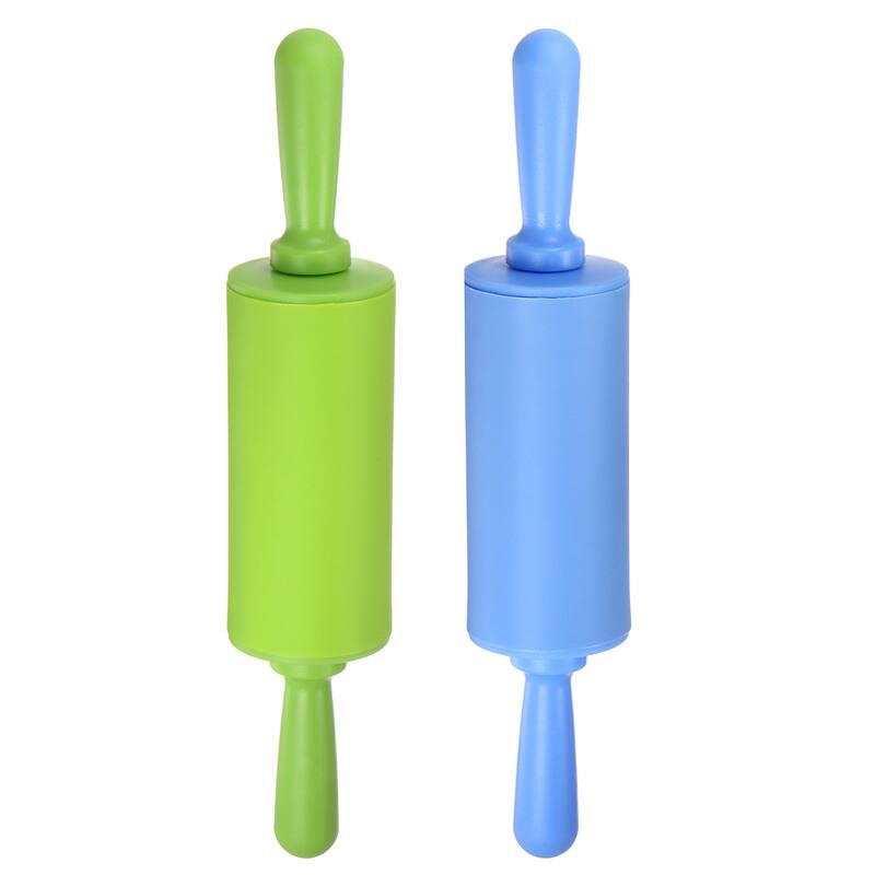 Silicone Rolling Pins for Baking 23.5cm x 4.2cm Blue & Green - Blue & Green