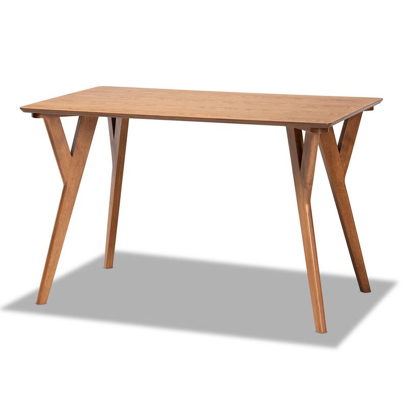 Sahar Walnut Brown Finished Wood Dining Table - Walnut