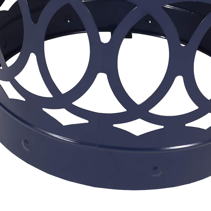 Roomfitters Outdoor Metal End Table - Large, Powder-Coated Weather-Resistant Accent for Patio, Garden, or Balcony