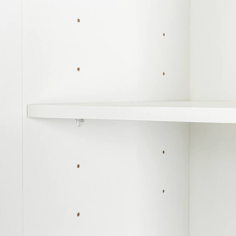 Stackable Wall Mounted Storage Cabinet, 15.75" D x 15.75" W x 70.87" H, White