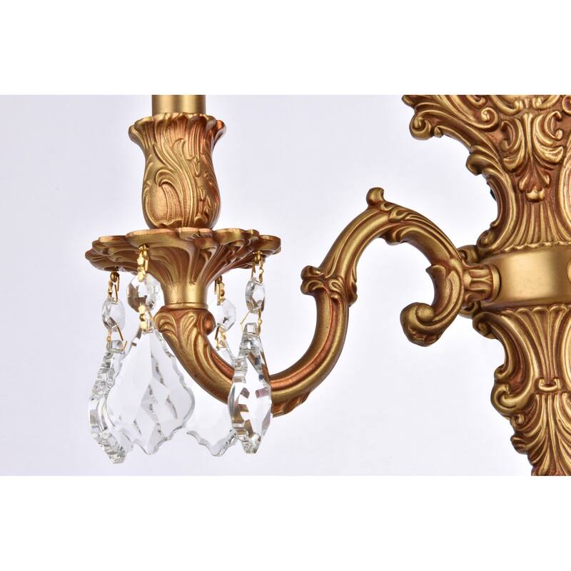 Elegant Lighting 9602W10/RC Monarch 2 Light 12" Tall Wall Sconce with