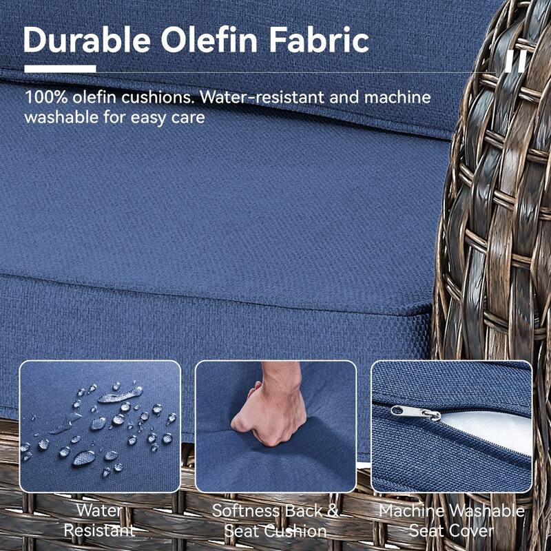 Gymojoy Premium Wicker Patio Furniture Set - Ultimate Comfort & Weather-Resistant Design