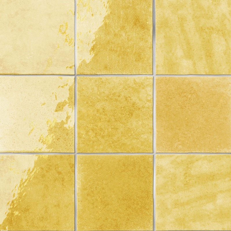 Merola Tile Menorca Lemon 4" x 4" Ceramic Wall Tile