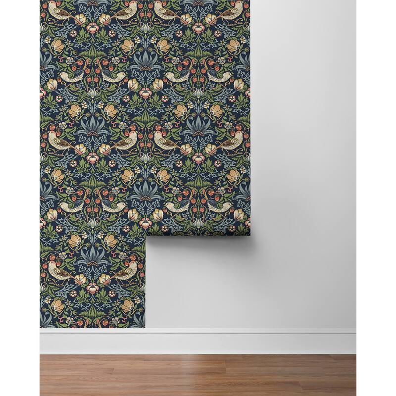 Seabrook Designs Fragaria Garden Prepasted Wallpaper