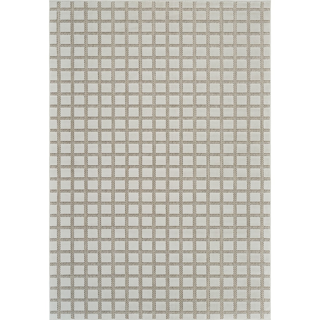 Elto Modern Geometric Weather Resistant Trendy Modern Outdoor Rug