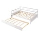 preview thumbnail 6 of 25, Modern Simple Full Size Wood Daybed w/ Twin Size Trundle Bunk Bed Frame for Kids, Teens No Box Spring Needed, Easy Assembly