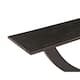 Rase 57 Inch Console Table, Cross Leg Design, Pedestal Base, Black Wood