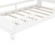 preview thumbnail 15 of 20, Classic Twin Size Platform Kids Bed Frame with LED Light, Multi-functional Storage Headboard and Safety Guardrail, Antique Grey