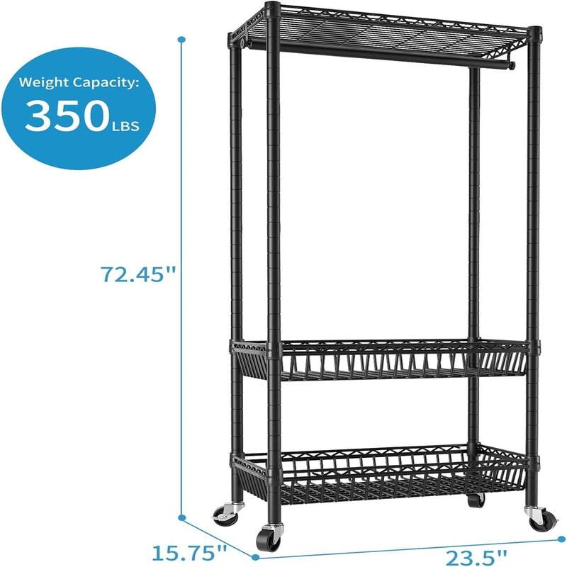 Adjustable Wire Shelving Clothing Racks