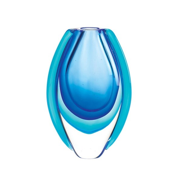 Koehler Home Decorative Azure Blue Art Glass Vase