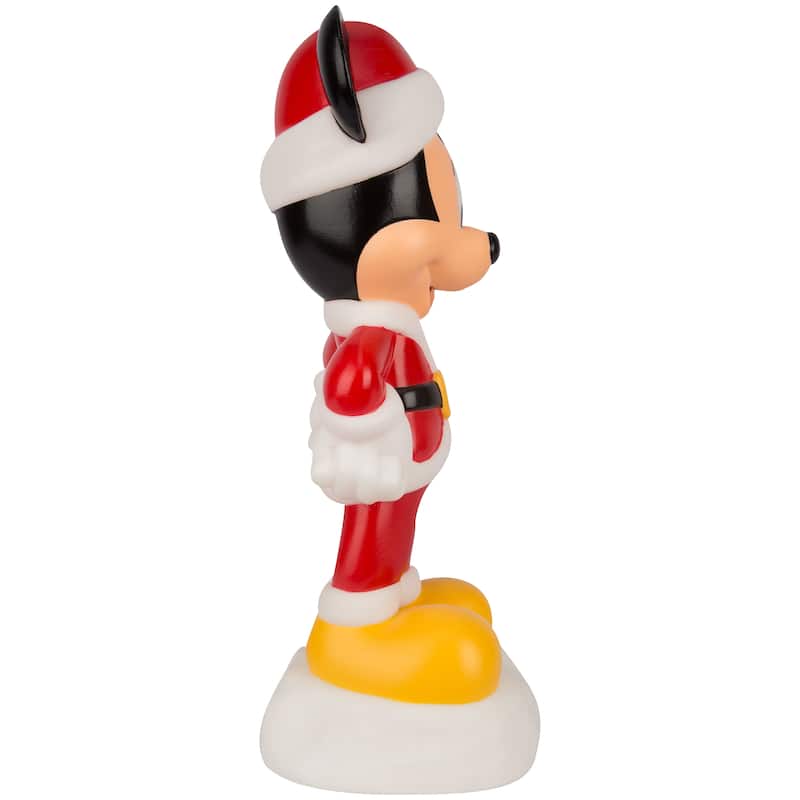 Lighted Blow Mold Decor-Mickey Mouse as Santa-14"-Disney